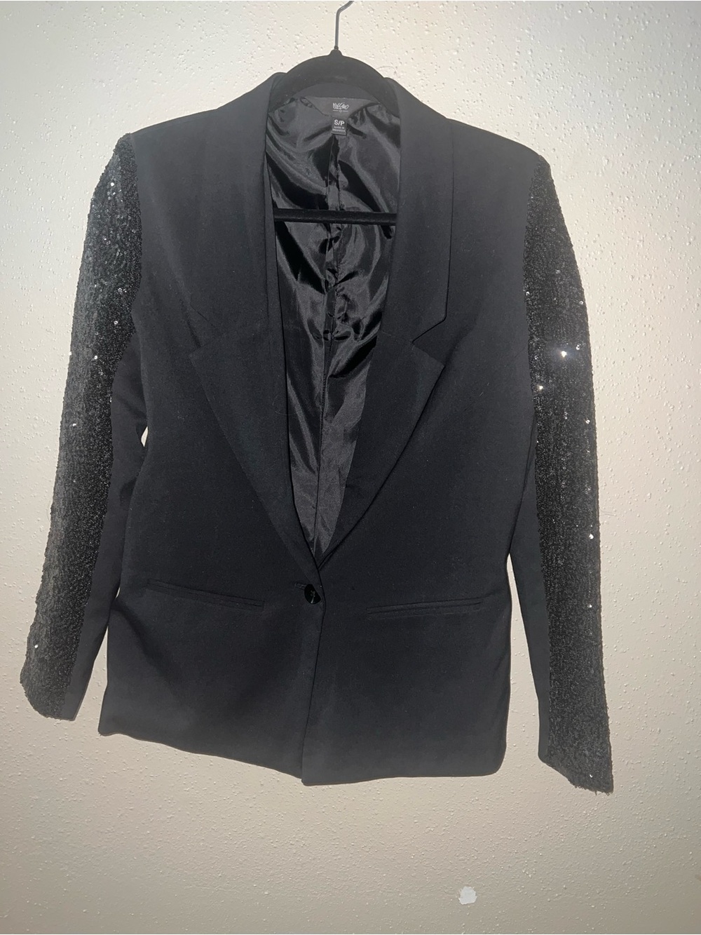 Wesc Black Blazer with Sequin Sleeves